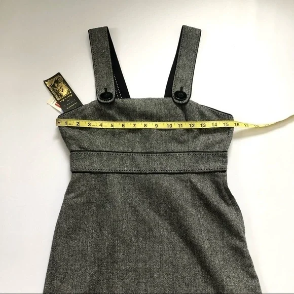 TALULA Aritzia Tweed Overall Jumper Wool Blend Dress size 2 - Picture 4 of 11